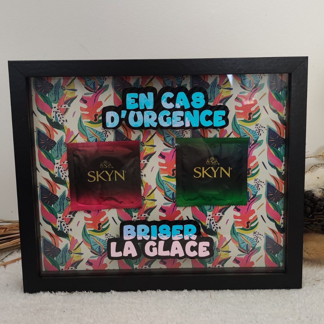 Cadre en cas durgence briser la glace Préservatifd Capote LOZCREA