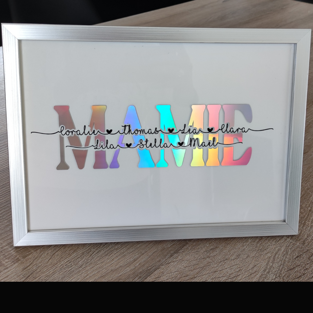 Cadre Mamie prenoms 7 petits enfants LOZCREA cadres