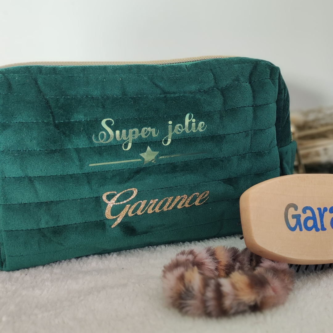 Trousse velours personnalisee prenom LOZCREA