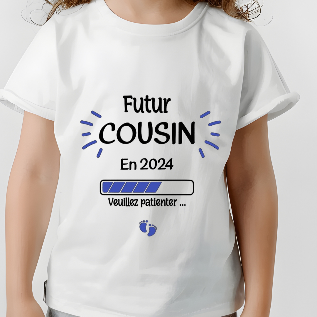 Tee shirt futur cousin annonce grossesse lozcrea