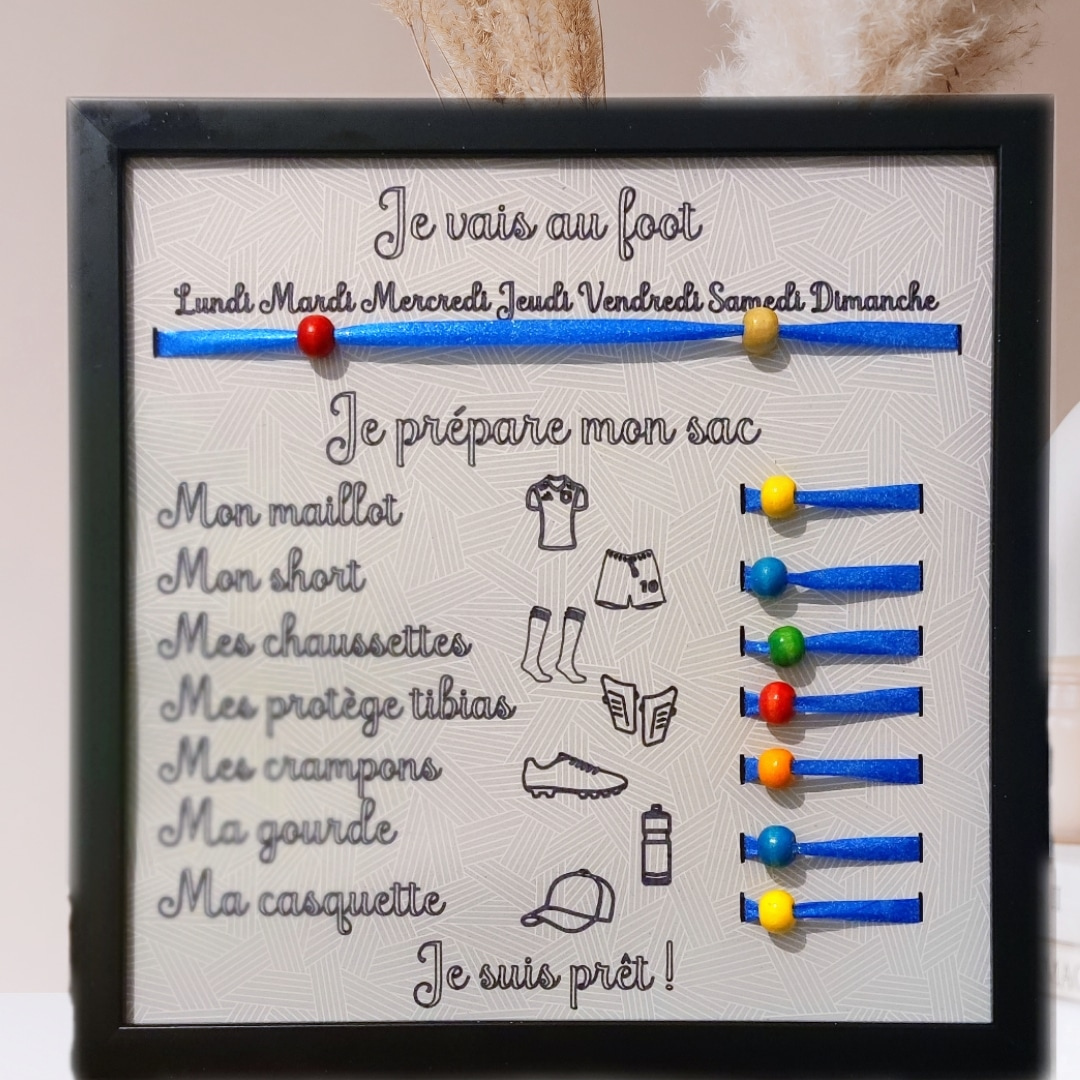 Cadre routine foot tdah enfant lozcrea