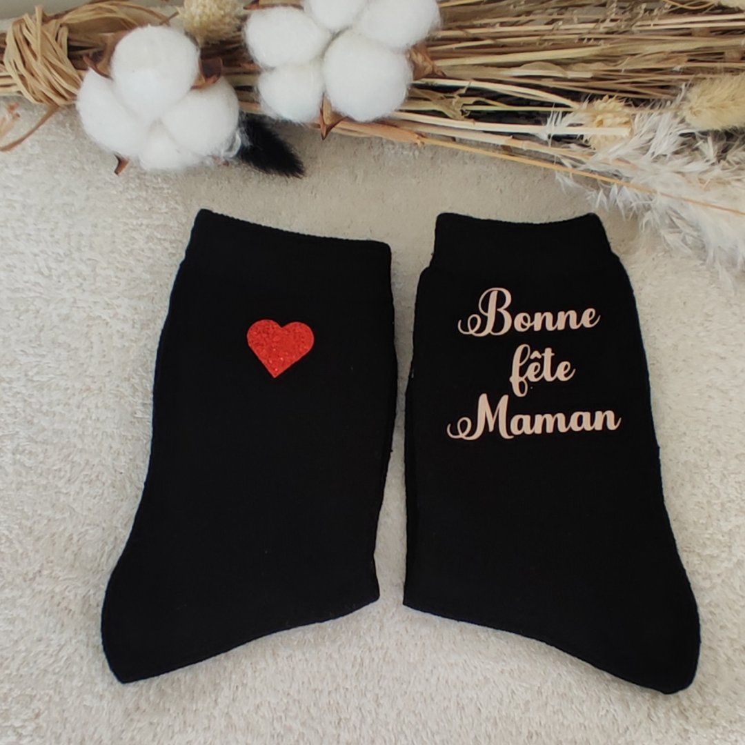 Chaussettes fete des meres Bonne fete Maman LOZCREA